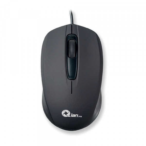 RATON ALAMBRICO OPTICO QIAN DIAN, USB, 1200 DPI, NEGRO (QAMA18001)